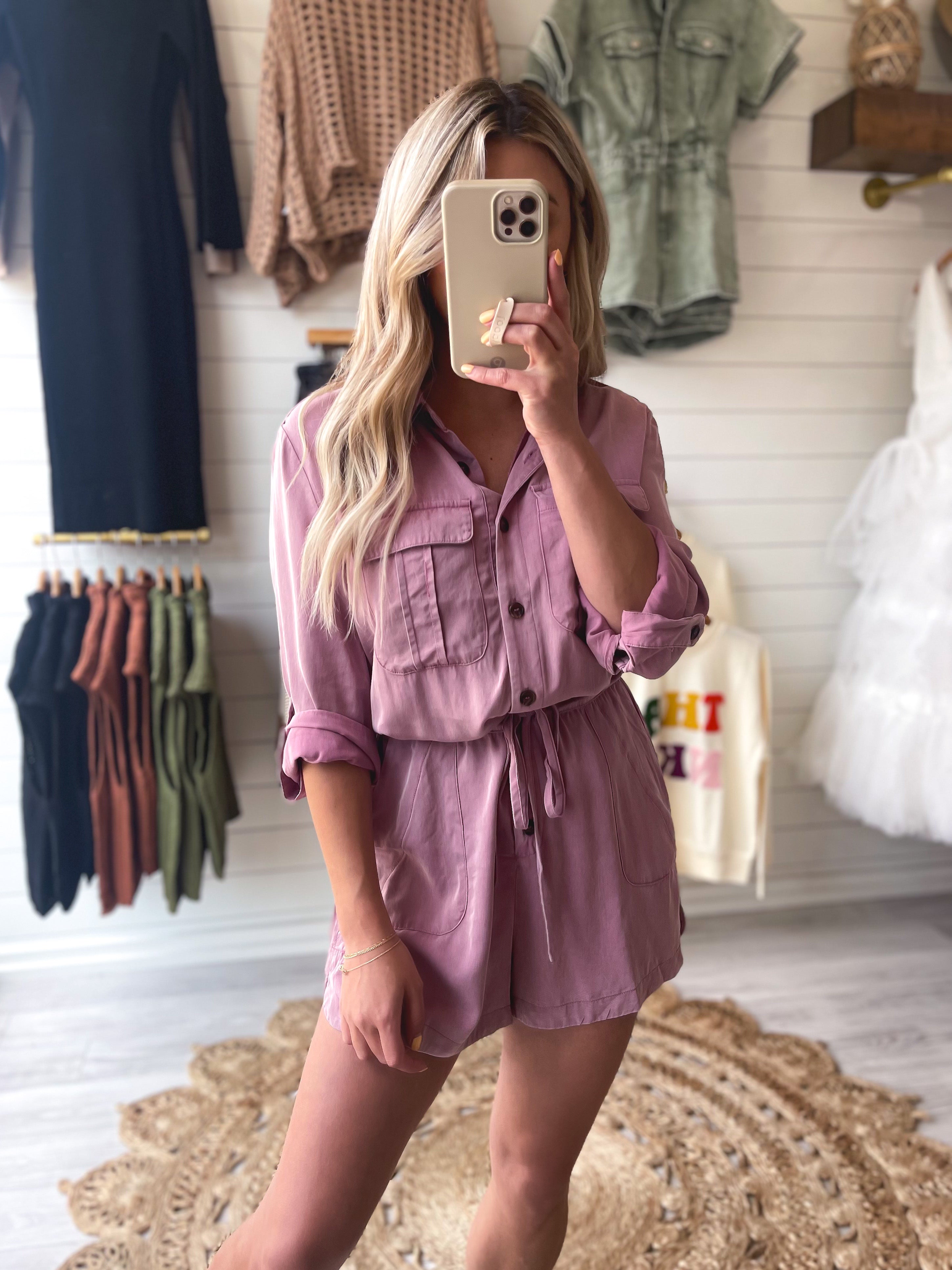 Essential Ease Romper in Mauve