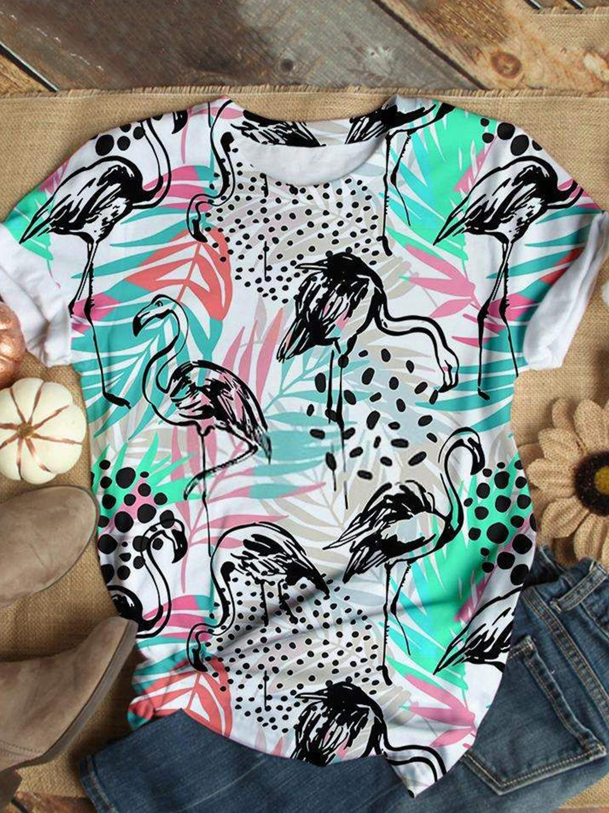 Flamingo Crew Neck T-shirt