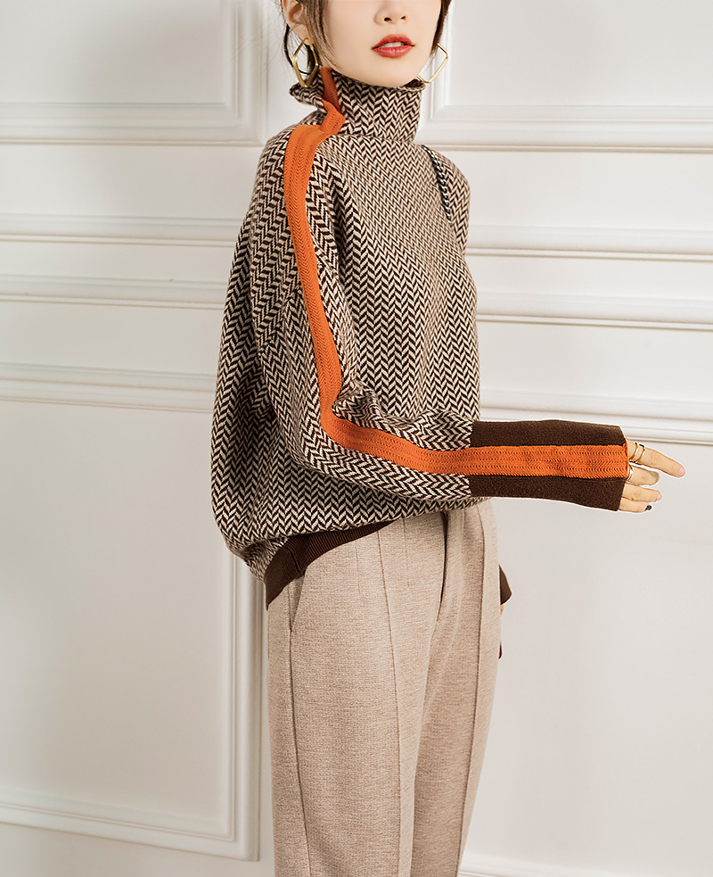 Jacquard Turtleneck Sweater