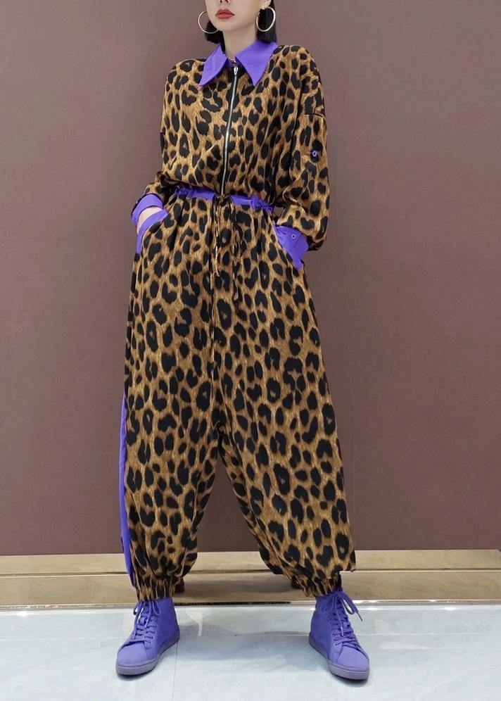 Unique Leopard Fall Fashion Spring Jumpsuit Pants